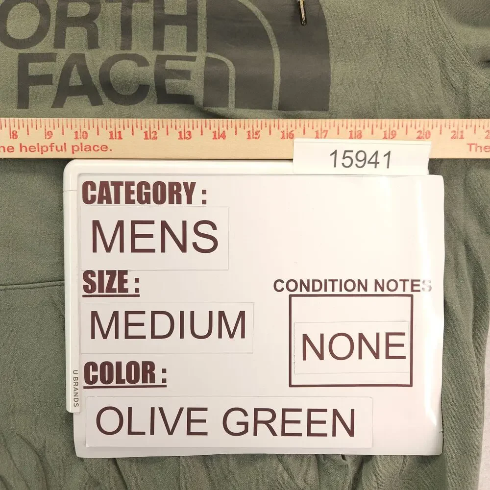 The North Face Pullover Long Sleeve Outdoor Hoodie Mens Size M Olive Green